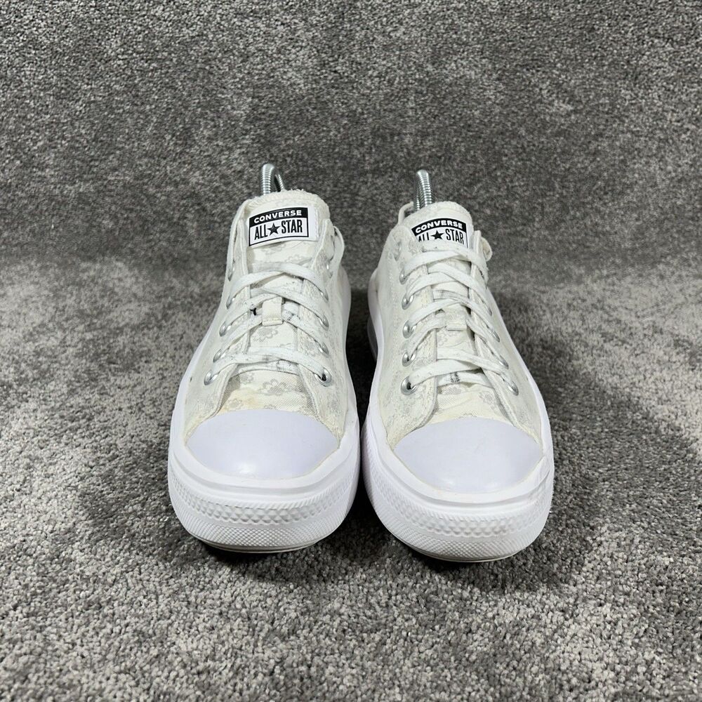 Converse CTAS Move OX A00841C Women's Size 9 Tonal Floral Platform Shoes Used - Picture 4 of 13